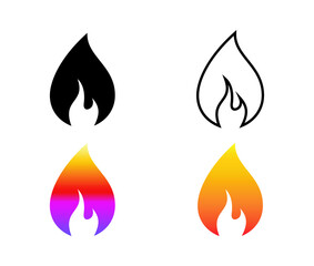 Flame vector image, suitable for design elements. editable and printable image.