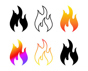 Flame vector image, suitable for design elements. editable and printable image.
