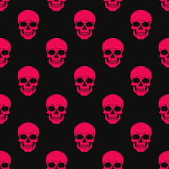 Skull pattern seamless vector pattern.