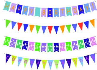 Obraz premium Color flags for Birthday party