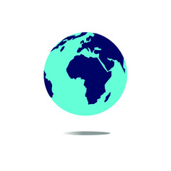 Earth. Planet. On white background. vector.