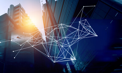 Global financial markets concept. . Mixed media