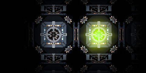 Fototapeta premium Technology and innovation concept . Mixed media