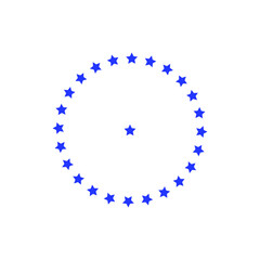 Stars in a circle. On white background. Vector. Symbol.