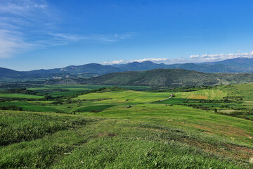 landscape with mountains and sky