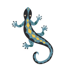 A lizard with ethnic patterns on a white background. Isolated design element on a white background. EPS10