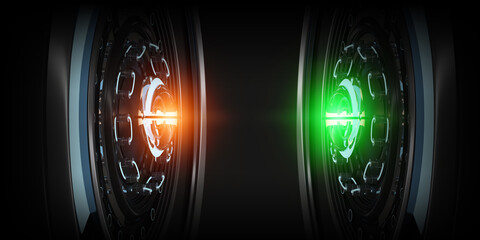 Technology and innovation concept . Mixed media