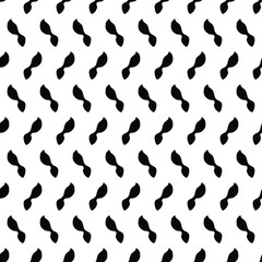 Abstract Seamless Pattern Black Leaf Line Floral Doodle Leaves Background Vector