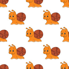 Colored seamless pattern. Cartoon style. Hand drawn. Vector illustration isolated on white background. For walpaper, poster, banner.