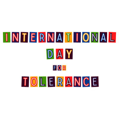 International Day for Tolerance. Vector illustration