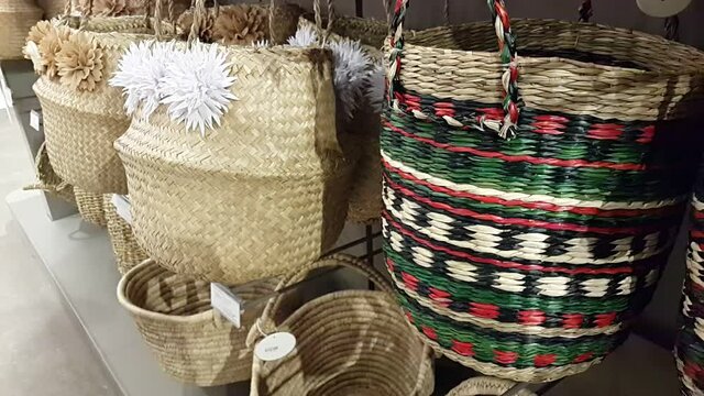 laundry basket made of bamboo