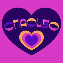  postcard in Russian with the inscription thank you. Vector illustration