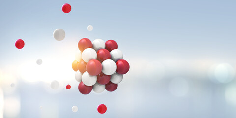 Science concept with sphere model