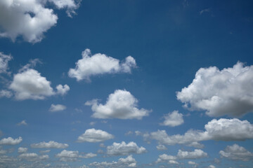 Beautiful clear blue sky and clouds background