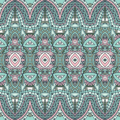 ethnic geometric vintage background texture seamless pattern vector