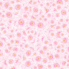 Beautiful Pink Flowers Pattern Background