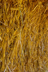 Hay stack close up
