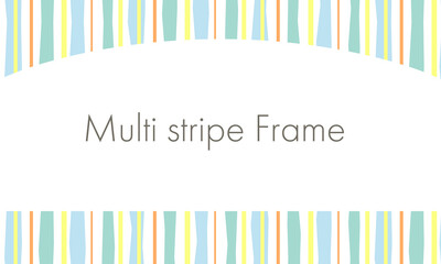 マルチストライプ柄 フレーム ベクターイラスト