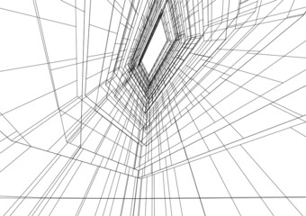 abstract architecture drawing 