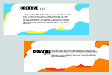 simple abstrack design for pamflet and presentation, colorful and simple with two type design