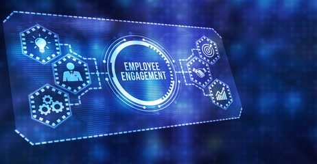 Internet, business, Technology and network concept. Employee engagement
