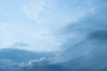 Blue sky background with clouds, Cloudy blue sky.
