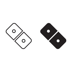 domino card icon vector symbol