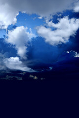 Naklejka na ściany i meble Dramatic sky with stormy clouds background