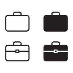 Briefcase icon. Diplomat handbag symbol. Business case sign