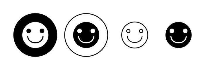 smile icon set. smile emoticon icon. feedback