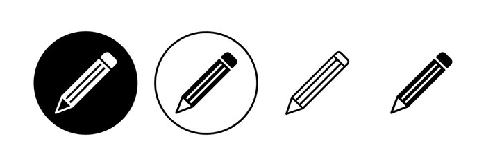 Pencil icon set. pen symbol. edit icon vector