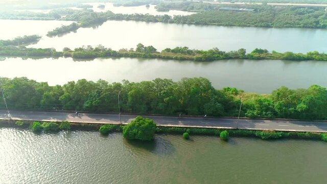 Ribandar river side - Panjim Goa, Panaji, also known as Panjim, is the state capital of Goa, in southwest India. Located on the banks of the Mandovi River, the city has cobblestone streets lined with 