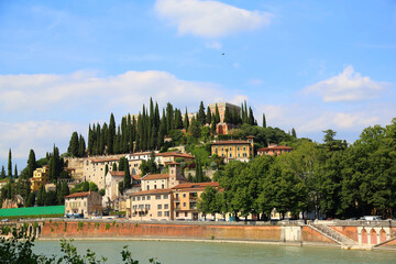 View of the town in the city. Verona