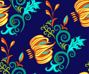 Vector ornamental hand drawing decorative baroque background. Ethnic seamless pattern ornament. Vector pattern. - 436897338