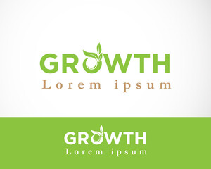 growth creative design template leave nature