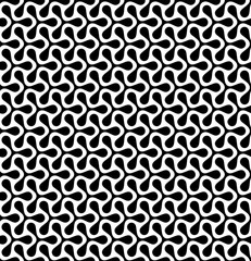 Vector geometric seamless pattern. Modern geometric background with curly tiles.