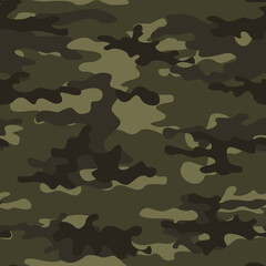 Fototapeta premium Abstraction army camo, repeat background, trendy shape pattern, vector illustration.