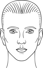 Male face vector illustration