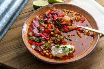 Mexican Chicken Taco Soup