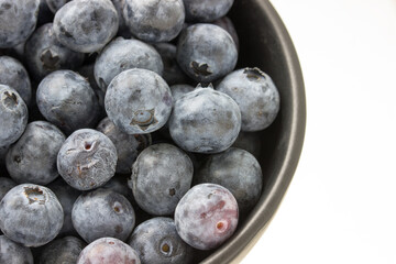 blueberries fresh juicy in bowl close up