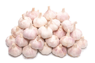 Obraz na płótnie Canvas Group of garlic isolated on a white background.