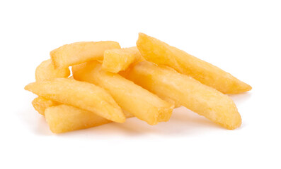 French fries potatoes isolated on white background
