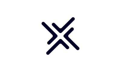 Modern Trendy Minimal Monogram X For Business, Initial Based letter X Icon Logo