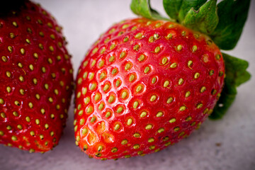delicious fresh strawberries on white background