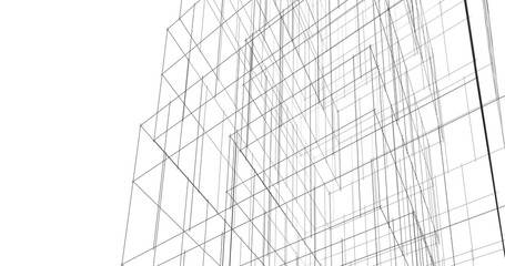 modern architecture drawing 
