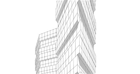modern architecture drawing 