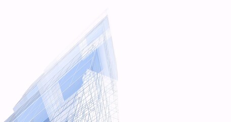 Fototapeta na wymiar abstract architecture digital background 3d illustration