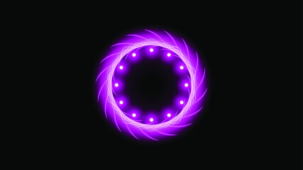 Sun Eclipse Pink Fire Dark Background Vector Moon Design Style Space Science Glow Light