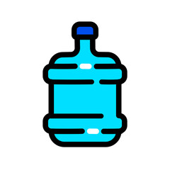 plastic water bottle delivery simple color icon