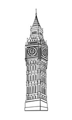 Fototapeta premium Vector illustration of Big Ben